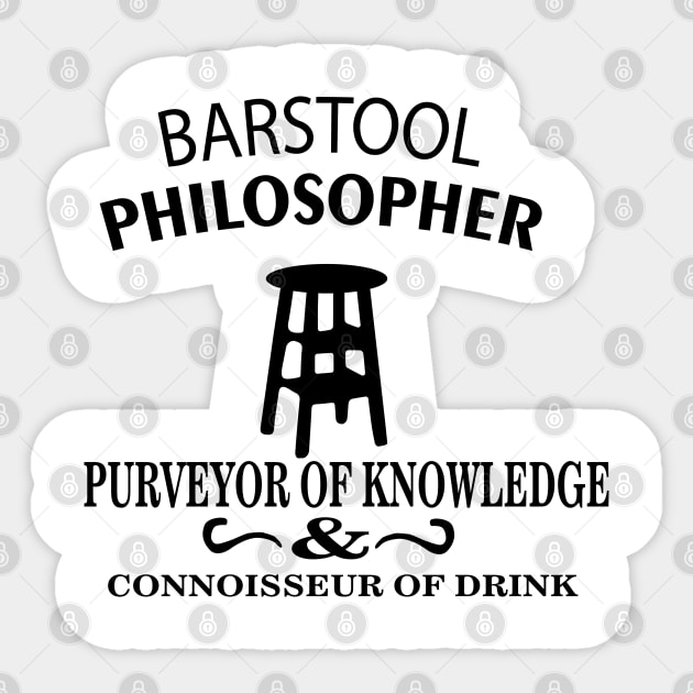 Barstool Philosopher T-Shirt Sticker by paynow24